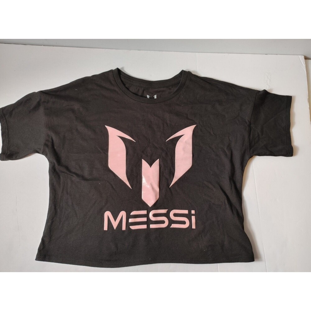 Unisex Messi Short Sleeve Graphic T-Shirt - Pink/black Medium Short (0033) - Picture 2 of 3
